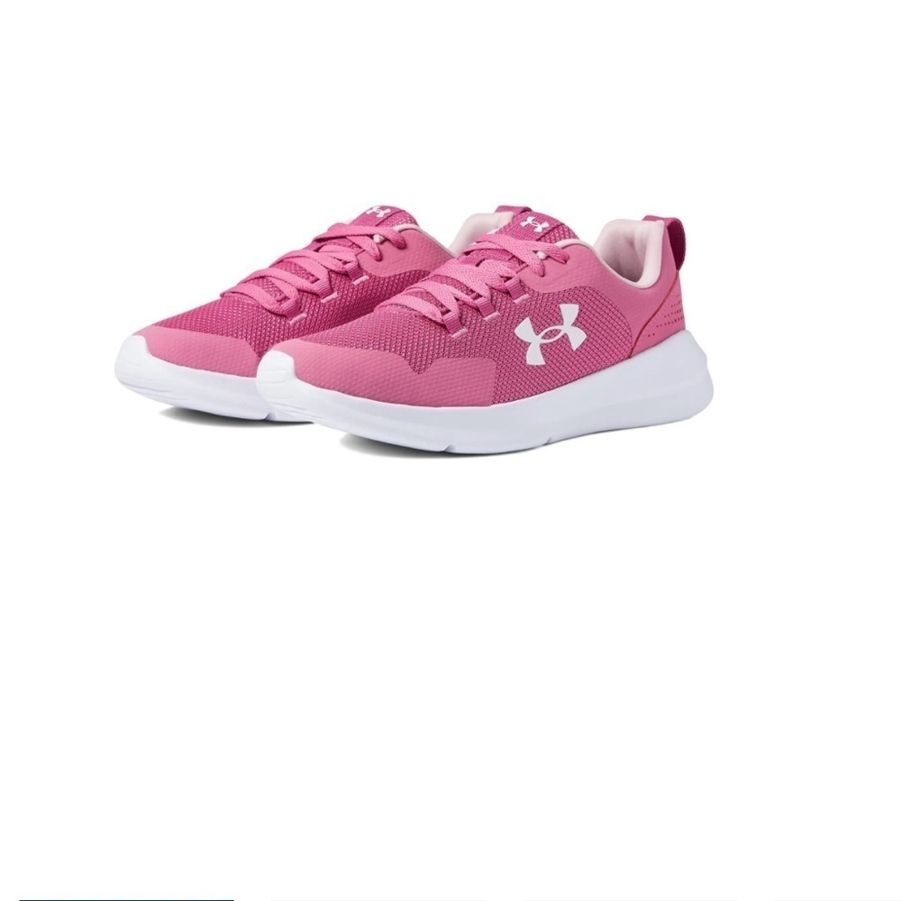 NIB WOMENS Under Armour Essential Pace Pink WHITE SIZE 7 ATHLETIC SHOES​​​​​​​ - Picture 2 of 5